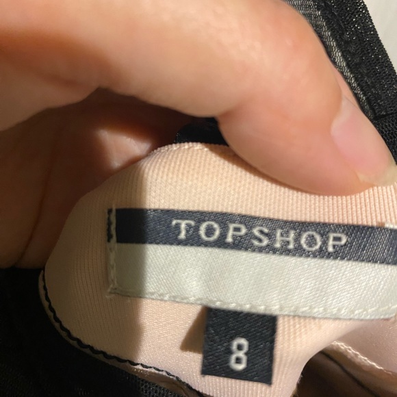 Topshop one shoulder bodycon little black mini dress - Picture 2 of 6